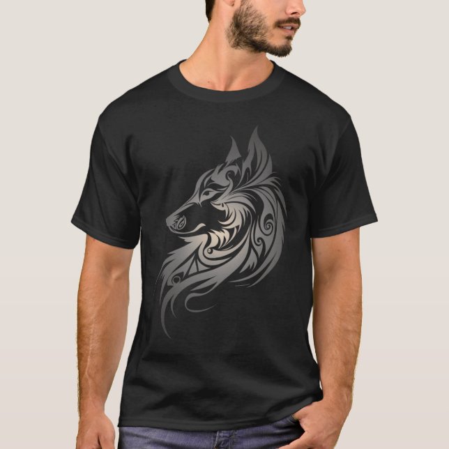 Wolf Norse Mythology Viking Native American Spirit T-Shirt (Vorderseite)
