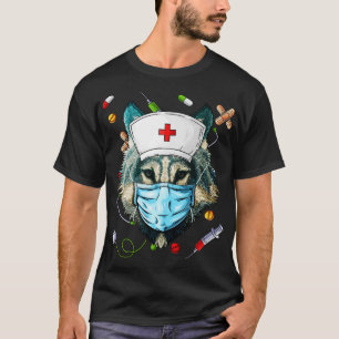 Wolf Nurse RN Funny ER Nursing School Abschluss T-Shirt