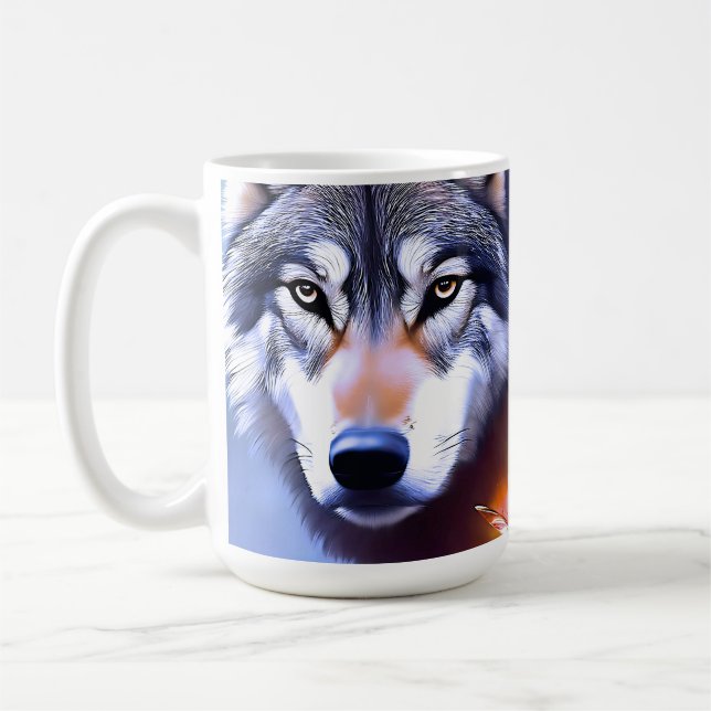 Wolf Öl färbt das Wesen der Schönheit, Kaffeetasse (Links)