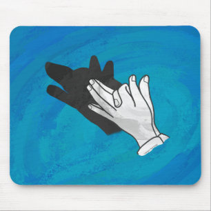 Wolf On Blue Mousepad