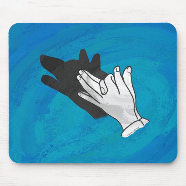 Wolf On Blue Mousepad (Vorne)