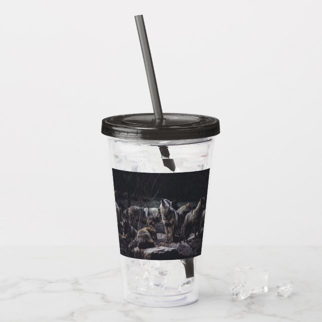 Wolf Pack Acryltrinkbecher (Vorderseite Ice)