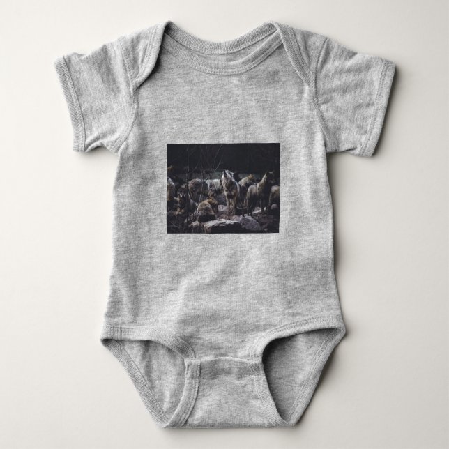 Wolf Pack Baby Strampler (Vorderseite)