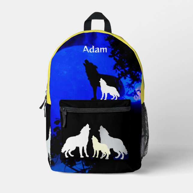 Wolf Pack Druck Schnitt Nähtasche Bedruckter Rucksack (Vorderseite)