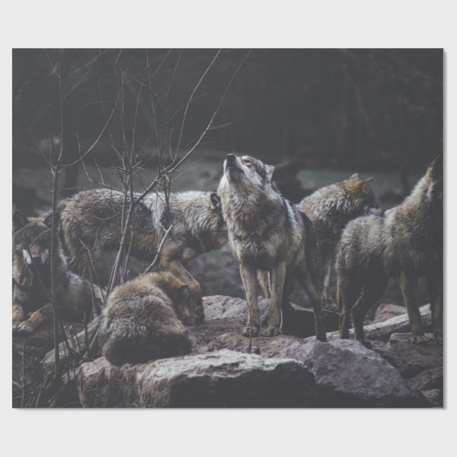 Wolf Pack Geschenkpapier (Flach)