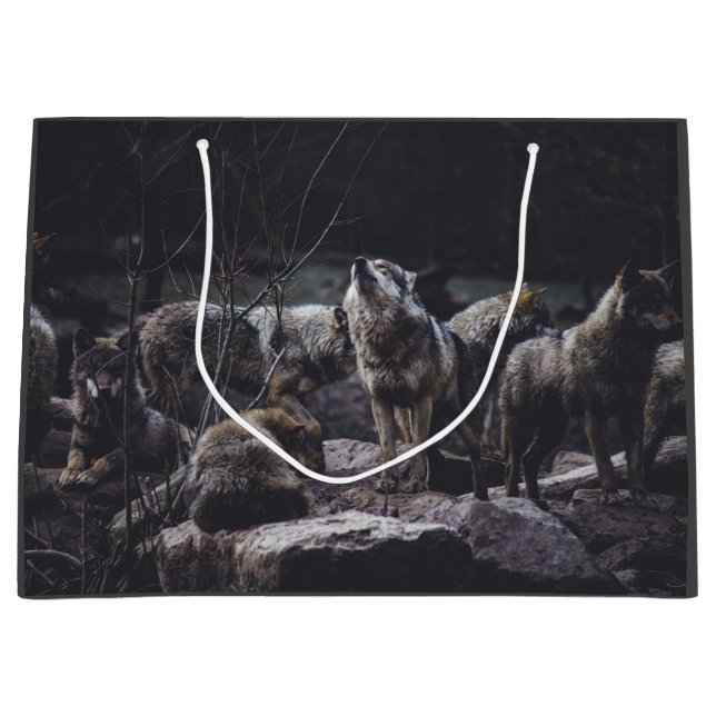 Wolf Pack Große Geschenktüte (Vorderseite)