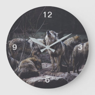 Wolf Pack Große Wanduhr