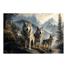 Wolf Pack in der Bergwelt