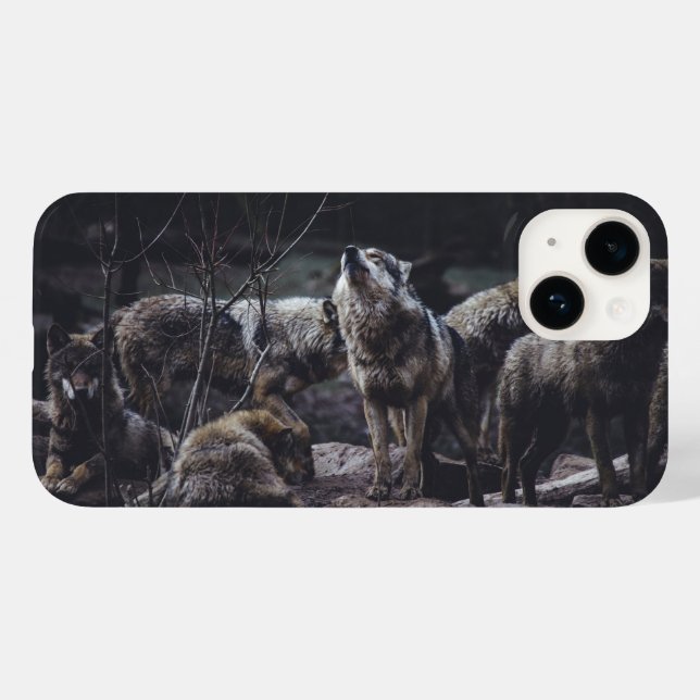 Wolf Pack iPhone 14 Case (Rückseite (Horizontal))