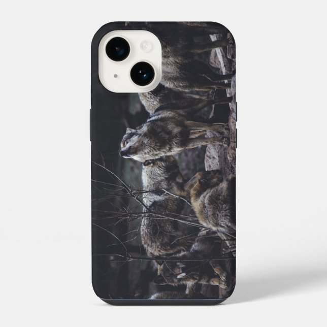 Wolf-Pack-iPhone-14-Hülle iPhone Hülle (Rückseite)