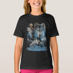Wolf Pack Kids T - Shirt - Schwarz im Dunkeln