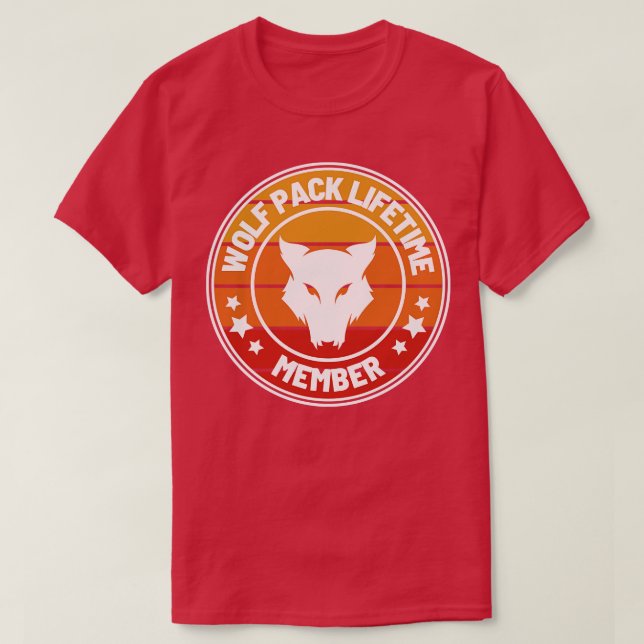 Wolf Pack Lifetime-Mitgliedschaft T-Shirt (Design vorne)