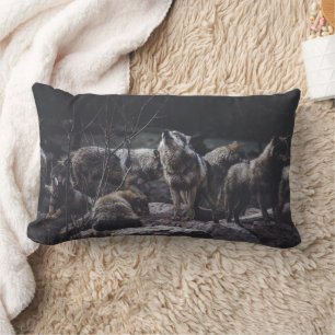 Wolf Pack Lumbar Pillow Lendenkissen