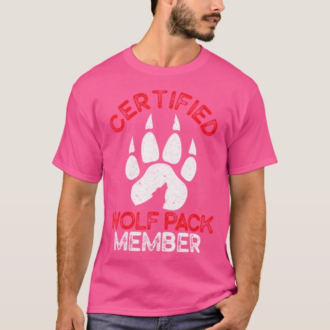 Wolf Pack-Mitglied Wolf Lover Wildlife Ani T-Shirt (Vorderseite)