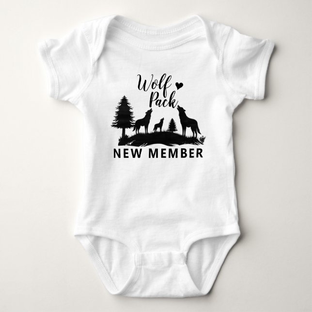 Wolf Pack neues Mitglied Baby Strampler (Vorderseite)