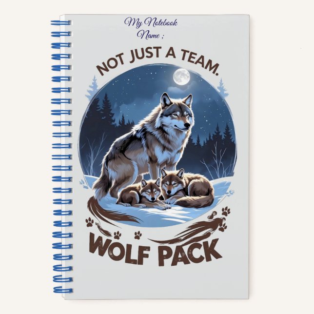 Wolf Pack - Nicht nur ein Team, eine Familie unter Notizbuch (Vorderseite)