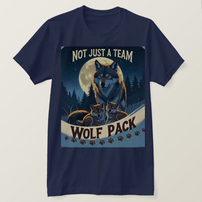 Wolf Pack - Nicht nur ein Team, eine Familie unter T-Shirt (Design vorne)