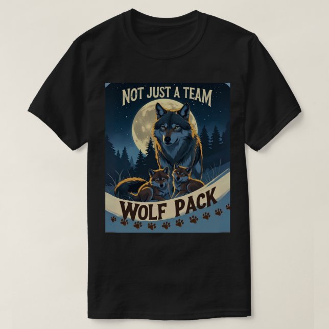 Wolf Pack - Nicht nur ein Team, eine Familie unter T-Shirt (Design vorne)