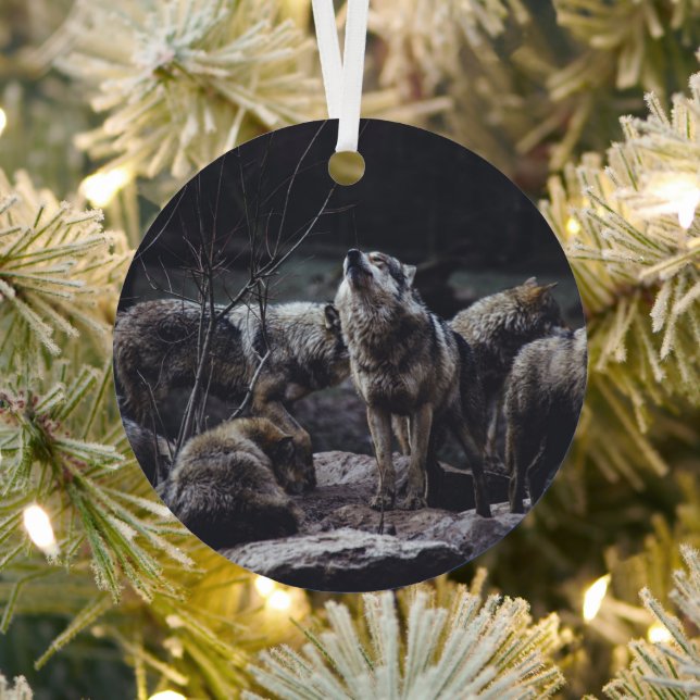 Wolf Pack Ornament Aus Metall (InSitu)