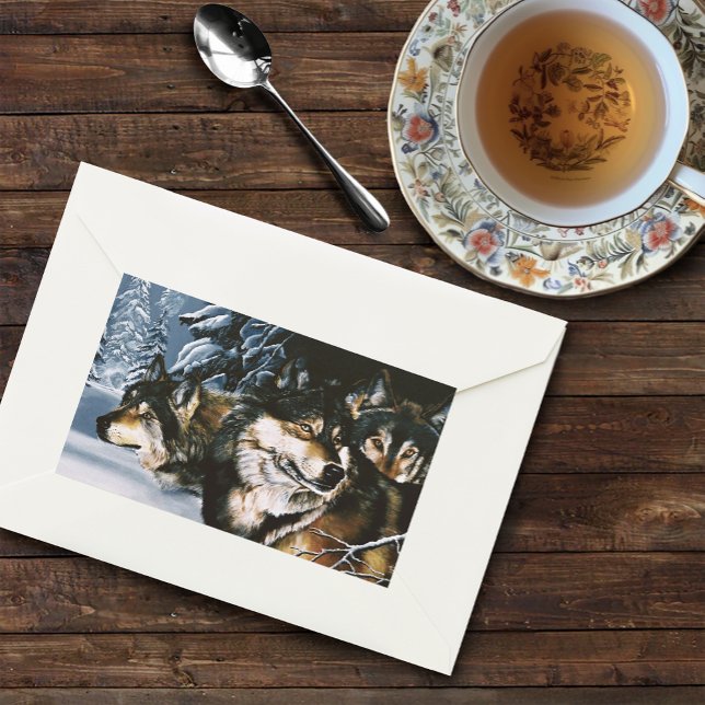 Wolf Pack Rechteckiger Aufkleber (Von Creator hochgeladen)