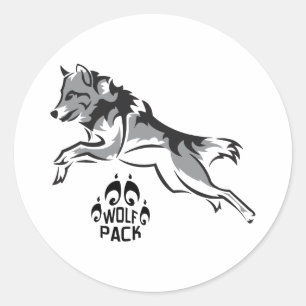 WOLF PACK RUNDER AUFKLEBER
