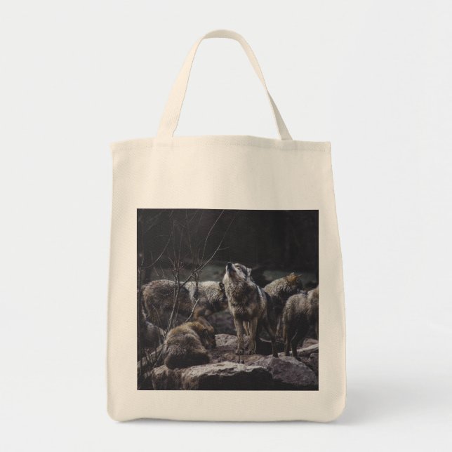 Wolf Pack Tote Bag Tragetasche (Vorne)