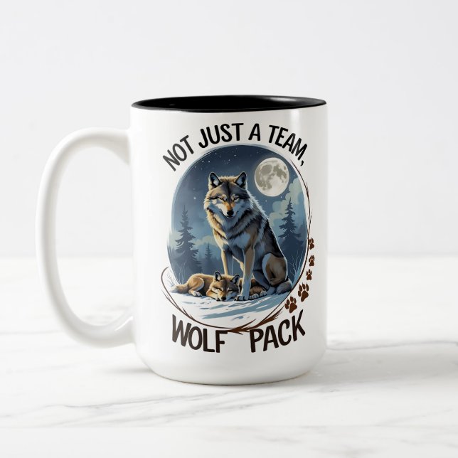 Wolf Pack - Vereint durch Natur Zweifarbige Tasse (Links)