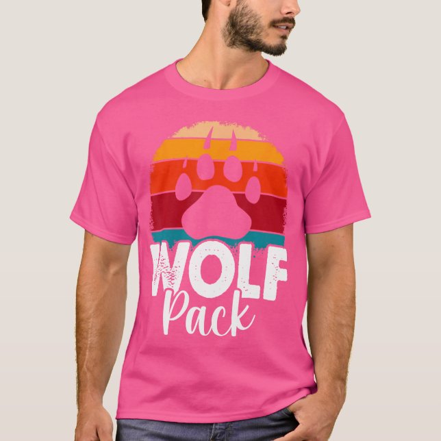 Wolf Pack Wolf Pack Familie Matching T-Shirt (Vorderseite)