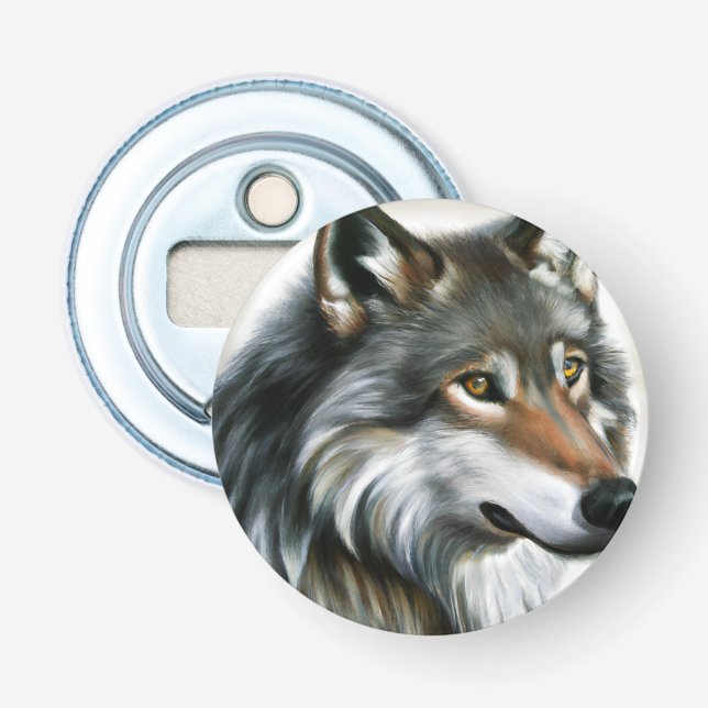 Wolf Painting Flaschenöffner (Vorderseite)