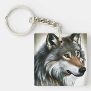 Wolf Painting Schlüsselanhänger