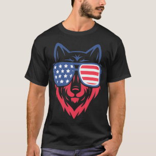 Wolf Patriotischer Pullover
