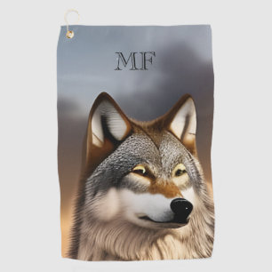 Wolf Picture Monogram Golfhandtuch