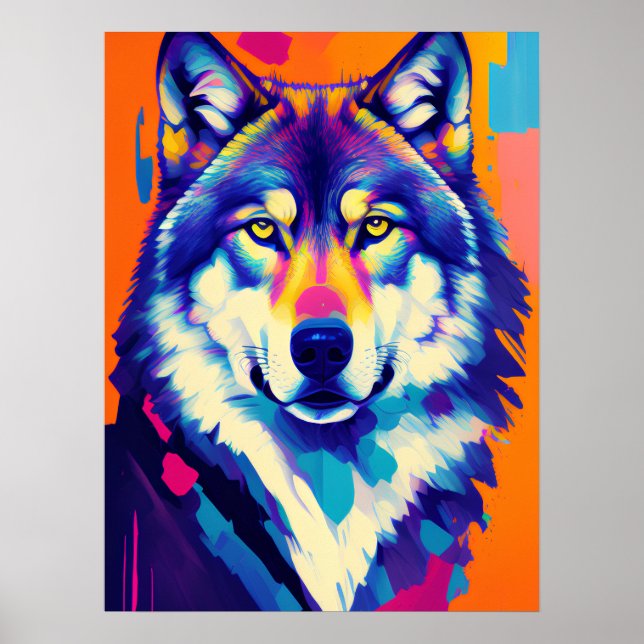 Wolf Picture Wall Art, Atemberaubender Wolf Wild Poster (Vorne)