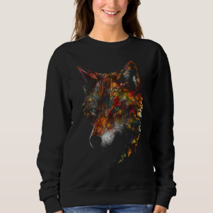 Wolf Polygon Tiermotiv Wolf Sweatshirt