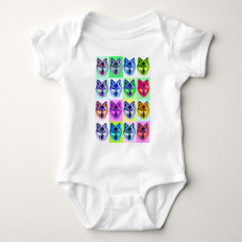 Wolf-Pop-Kunst Baby Strampler