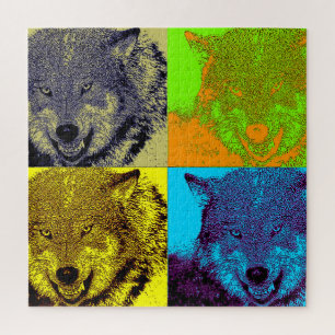 Wolf Pop Kunst, Dichtung und Musik Puzzle