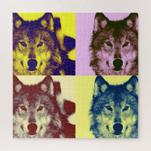 Wolf Pop Kunst, Dichtung und Musik Puzzle