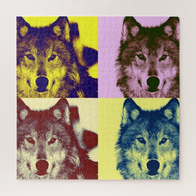 Wolf Pop Kunst, Dichtung und Musik Puzzle (Vertikal)