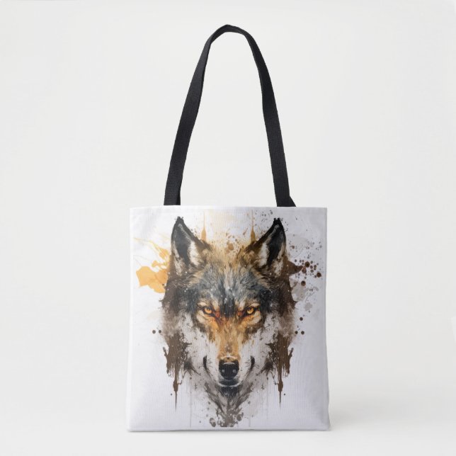 Wolf Portrait Animal Painting Wildlife Outdoor (Vorderseite)