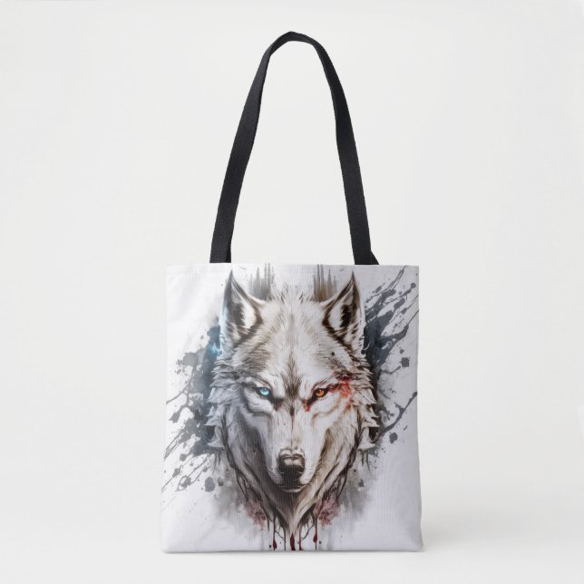 Wolf Portrait Animal Painting Wildlife Outdoor (Vorderseite)