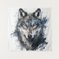 Wolf Portrait Animal Painting Wildlife Outdoor