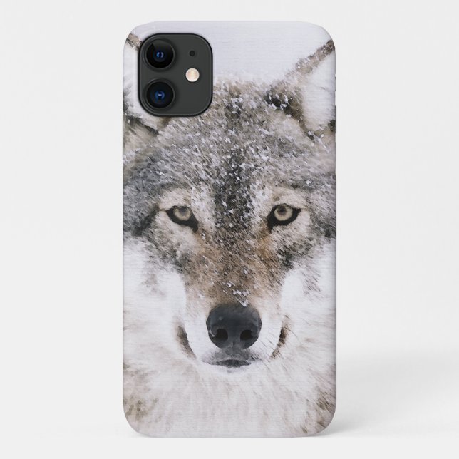 Wolf Portrait Case-Mate iPhone Hülle (Rückseite)