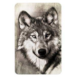 Wolf-Portrait Magnet