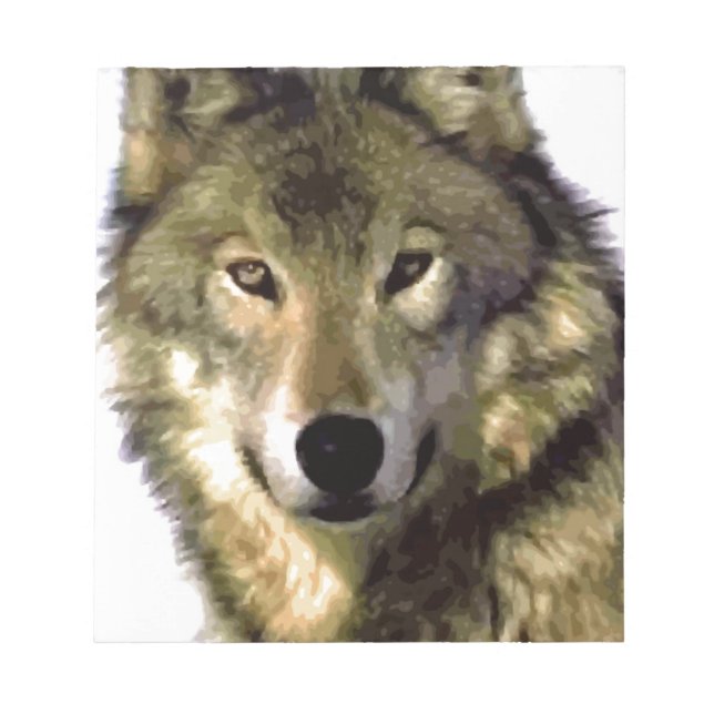 Wolf Portrait Notizblock (Vorderseite)