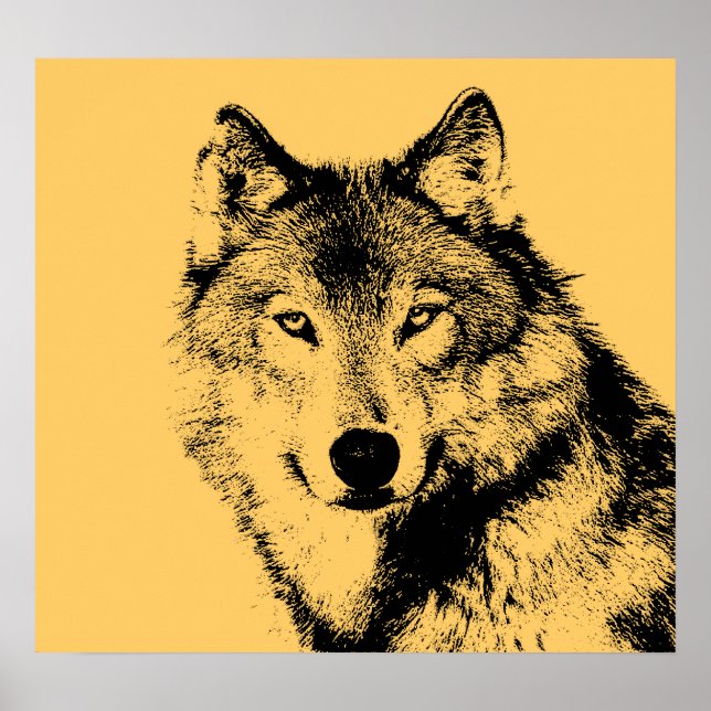 Wolf Portrait Poster (Vorne)