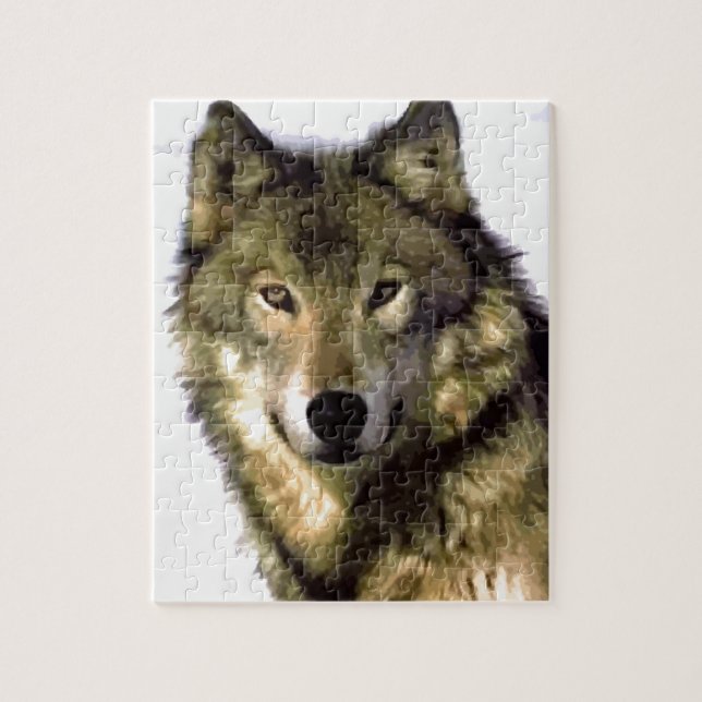Wolf Portrait Puzzle (Vertikal)