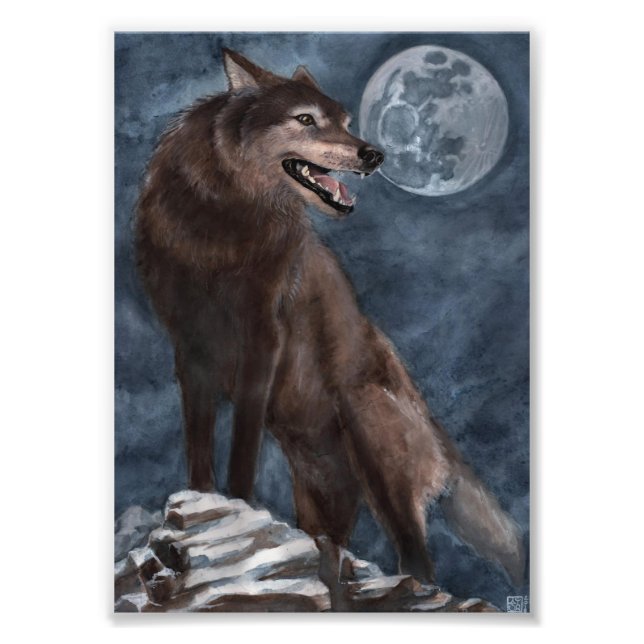 Wolf-Poster Fotodruck (Vorne)