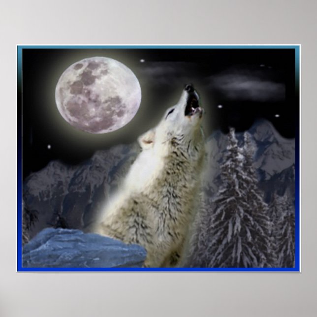 Wolf-Poster Poster (Vorne)
