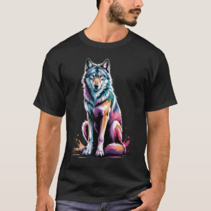 Wolf Poster Style Colorado Spritzer Art T-Shirt