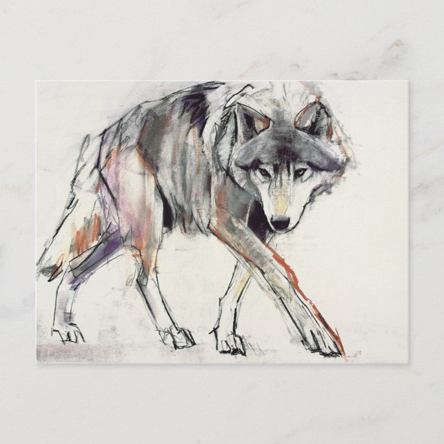 Wolf Postkarte (Vorderseite)